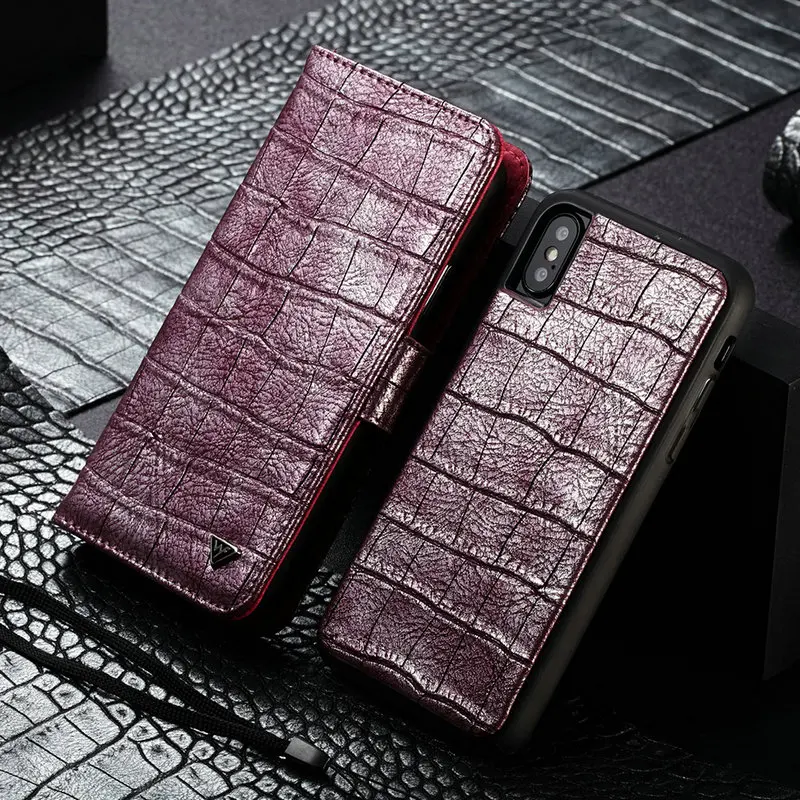 WHATIF кожаный чехол-кошелек для iPhone XS, XR, XS, Max, узор «крокодиловая кожа», Модный женский флип-чехол для iPhone XS, Max, Xr, Xs, сумка для телефона