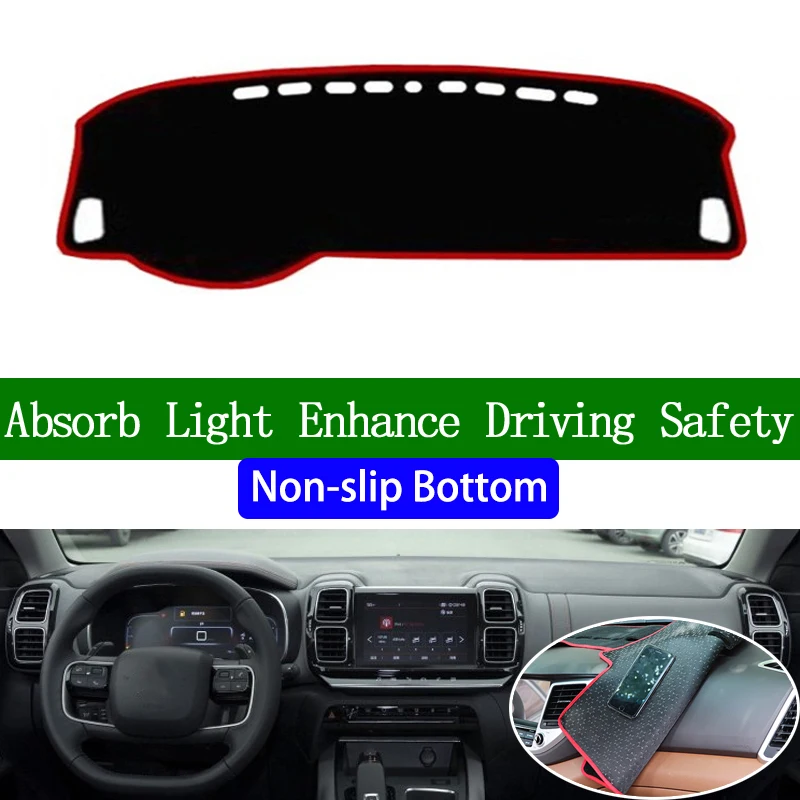 

For Citroen C5 AIRCROSS 2017 2018 2019 Non-slip Bottom Dashboard Cover Car Decals Car Stickers Interior Car Accessories