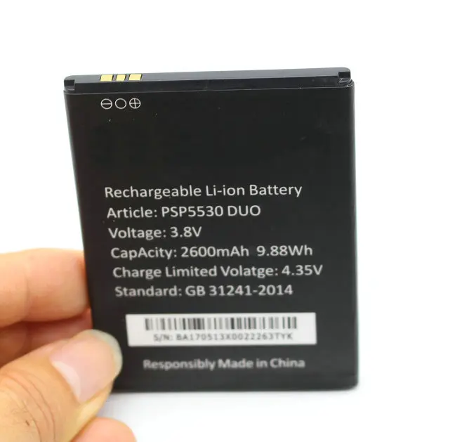 Ciszean 2 шт./лот запасная батарея для мобильного телефона Prestigio PSP 5530 DUO PSP5530 2600 мА/ч