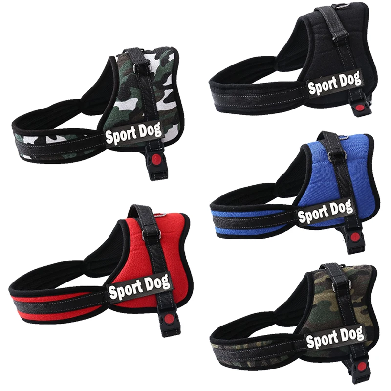 

New Arrival Pet Dog Personalized Harness 5 Colors 5 Sizes Large Medium Small Dog Pet Name Harness Pet Vest Strap
