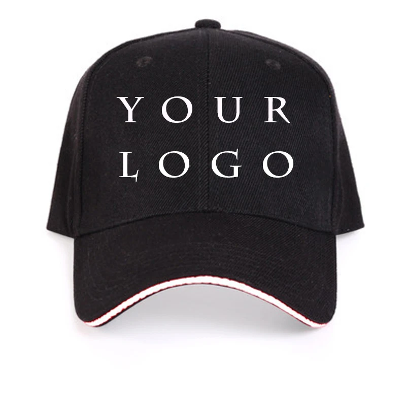 Cotton Baseball Cap Custom LOGO Summer Men's and Women's Outdoor Hip Hop Hat Adjustable Embroidery Visor | Аксессуары для