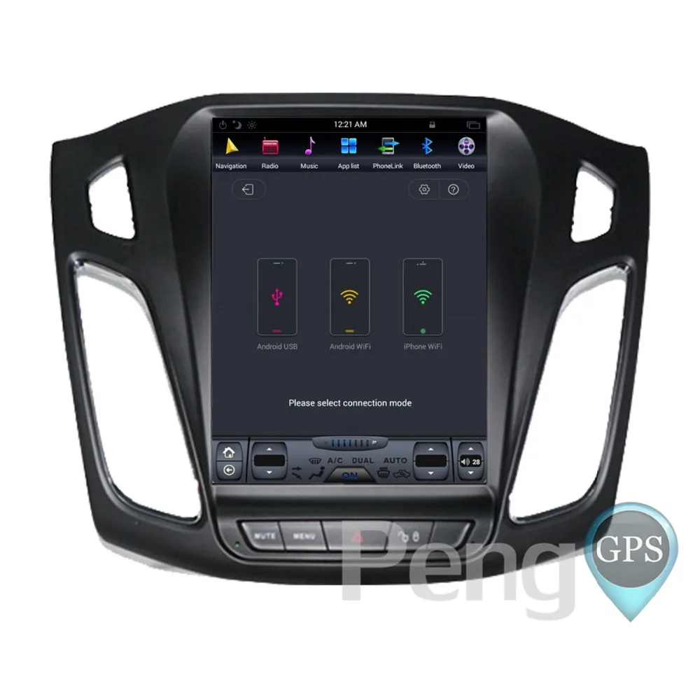 10," 64G Android 7,1 ips экран автомобиля gps-навигация, dvd-плеер для Ford Focus 2012 2013 Tesla стиль головного устройства