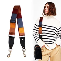 2019 new fashion colorful handbags handles striped canvas belts women bags strap accessories leather rivet icon parts kz151365