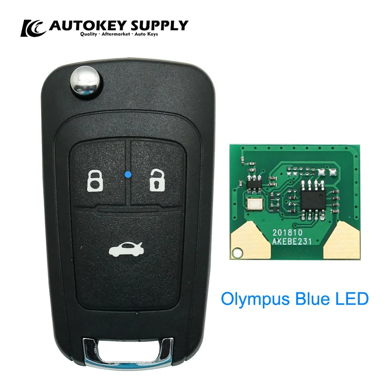 Стайлинг автомобиля модифицированный ключ для Chevrolet + Olympus blue светодиодный