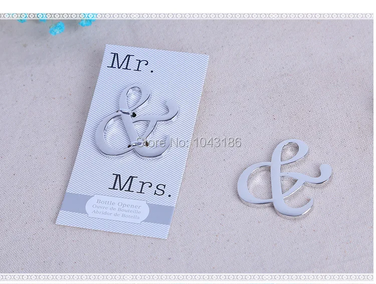 Г-н и г-жа открывалка для бутылок в форме амперсанда пользу вечеринок Свадебные