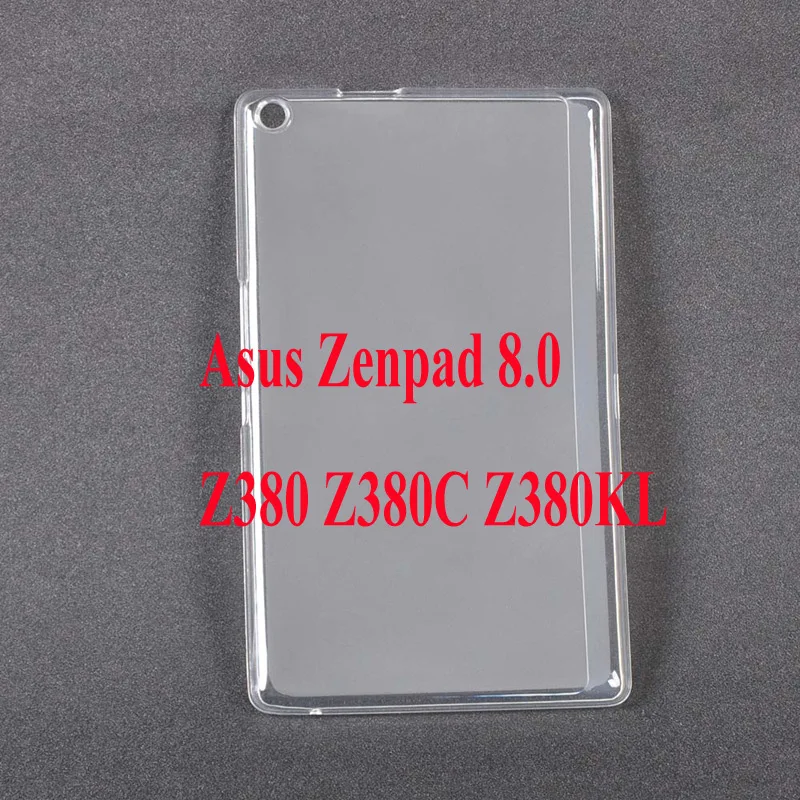 TPU Тонкий из искусственной кожи чехол для ASUS Zenpad 8,0 Z380 Z380KL Z380C 8,0 дюймов смарт-чехол-подставка для ASUS Zenpad 8,0 чехол для планшета+ Флим+ ручка - Цвет: TPU