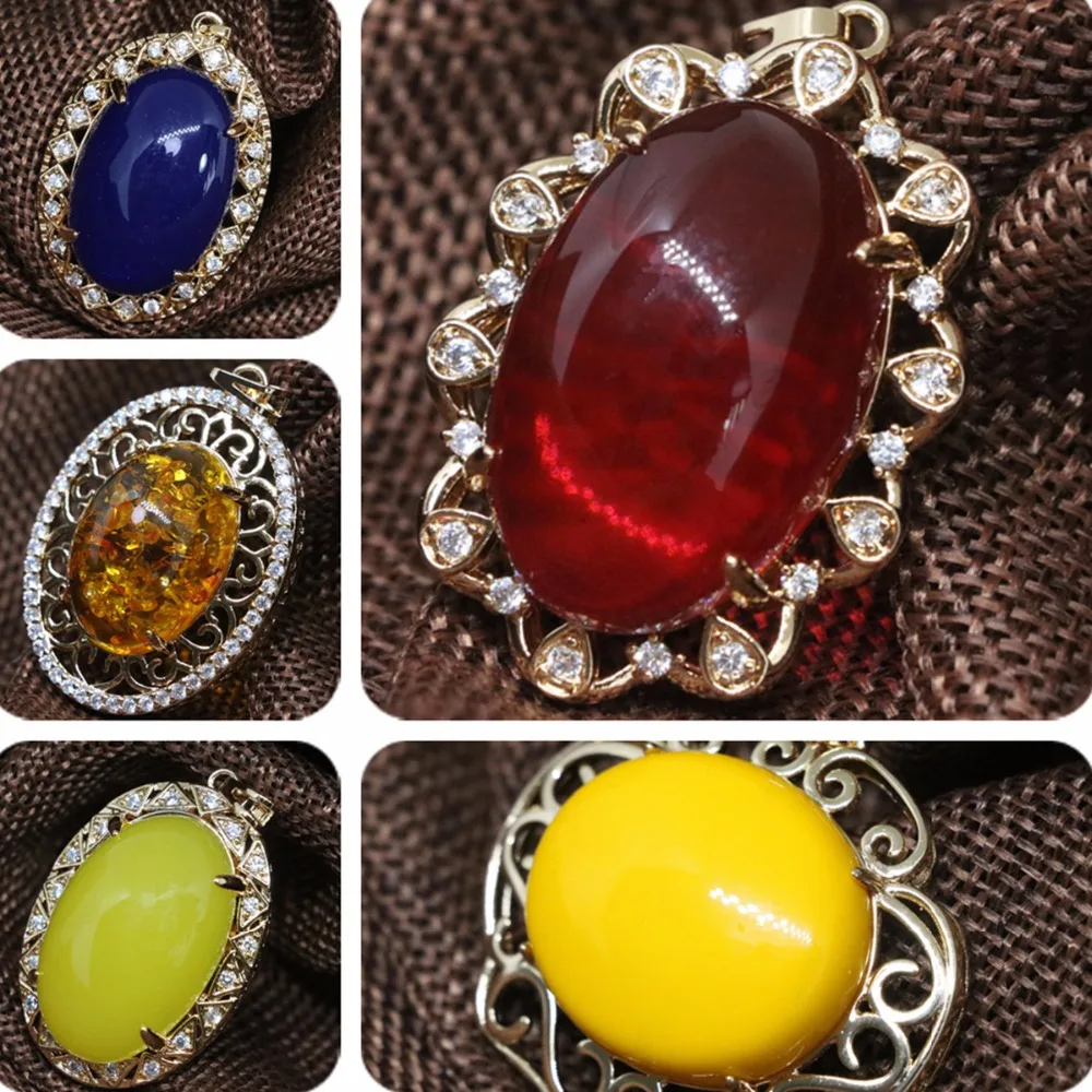 7 стилей ночных костюмов Польша имитатора Смола пчелиный воск Овальный кулон в