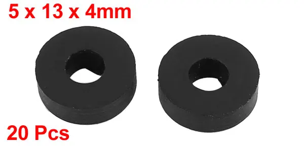 5 x 13 x 4mm Uxcell 20 шт уплотнительное кольцо круглой формы прокладка шланга плоский резиновый материал шайба много для крана втулка черный - Цвет: 5 x 13 x 4mm