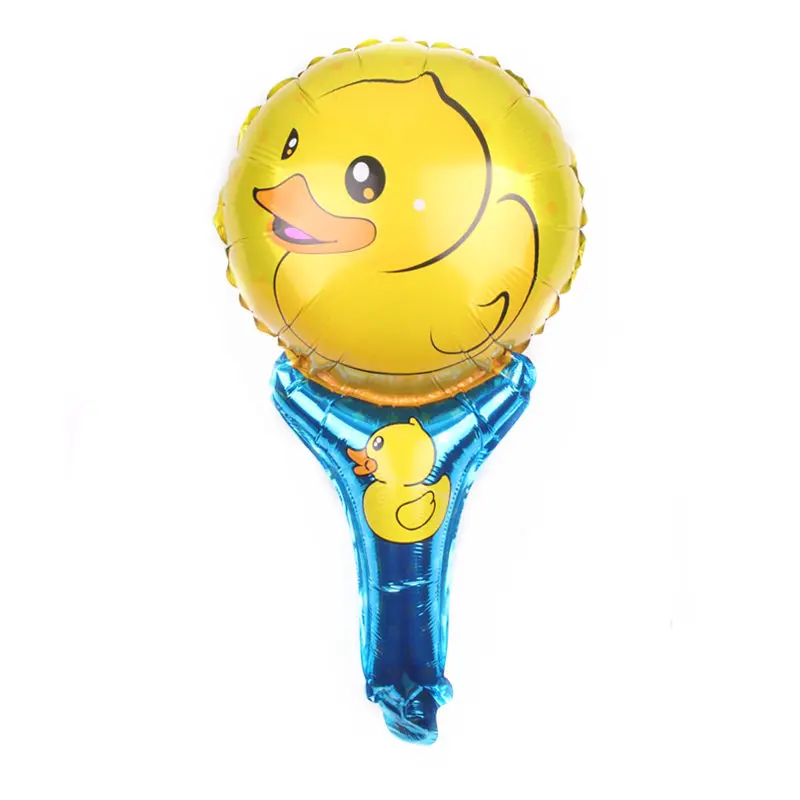 XXPWJ новый мультфильм Маленькая желтая утка держать алюминиевые воздушные шары