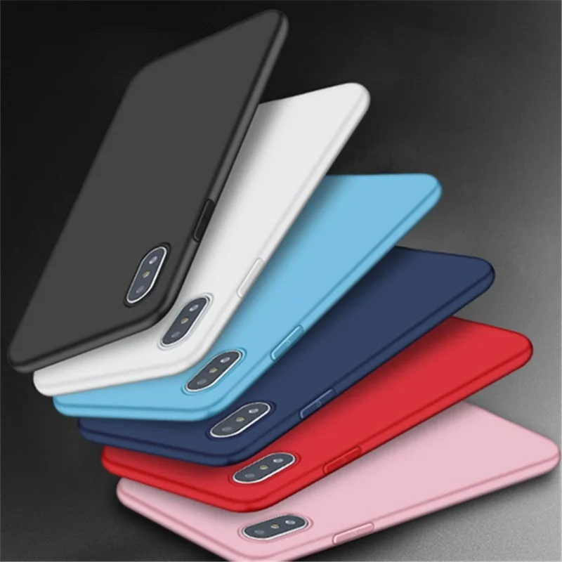 Тонкий мягкий матовый чехол из ТПУ для Iphone X Xs Max XR 6 7 8 6s Plus лучшая защита от ударов |