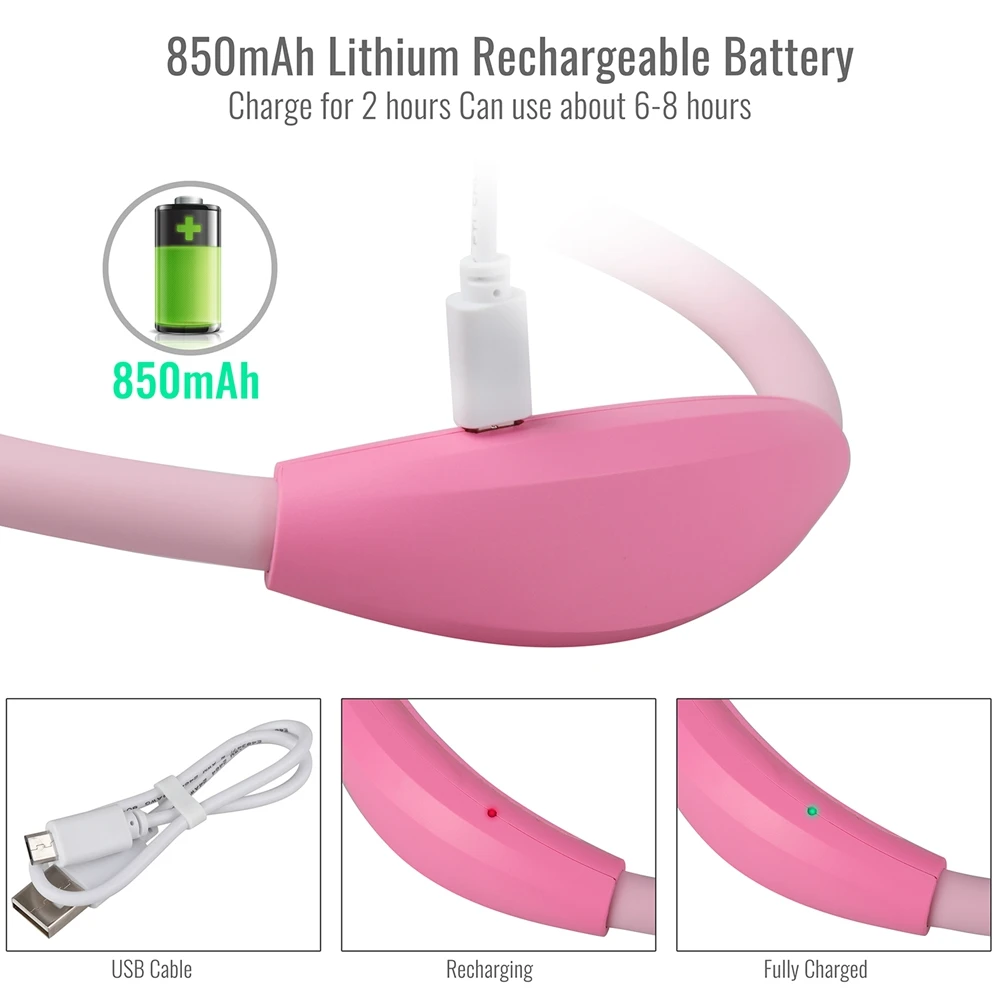 Шеи книга свет Светодиодный лампа для чтения USB Перезаряжаемые, фонарик на шею, 4 светодиодный ручной работы яркий вязанный светильник, чтение в постели ночного бега