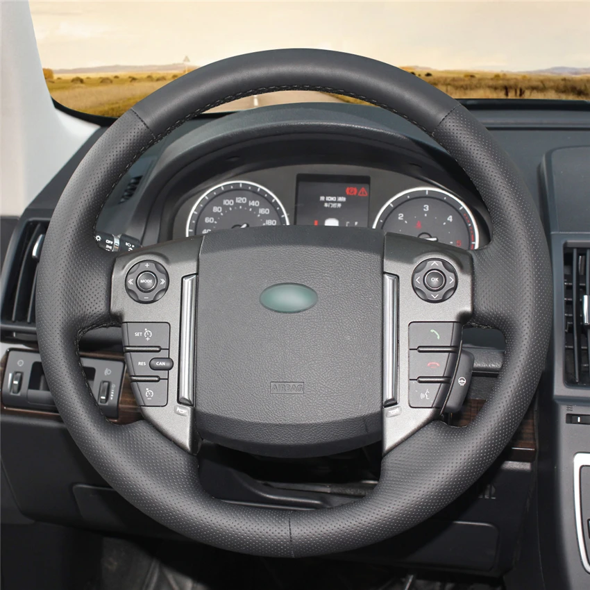 Прошитая вручную искусственная кожа Чехол рулевого колеса автомобиля для Land Rover