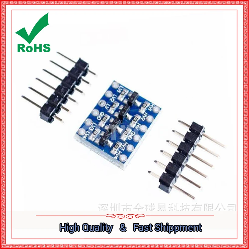 Плата четырехконтактного модуля преобразования уровня 5 В-3 в IIC UART SPI и другие