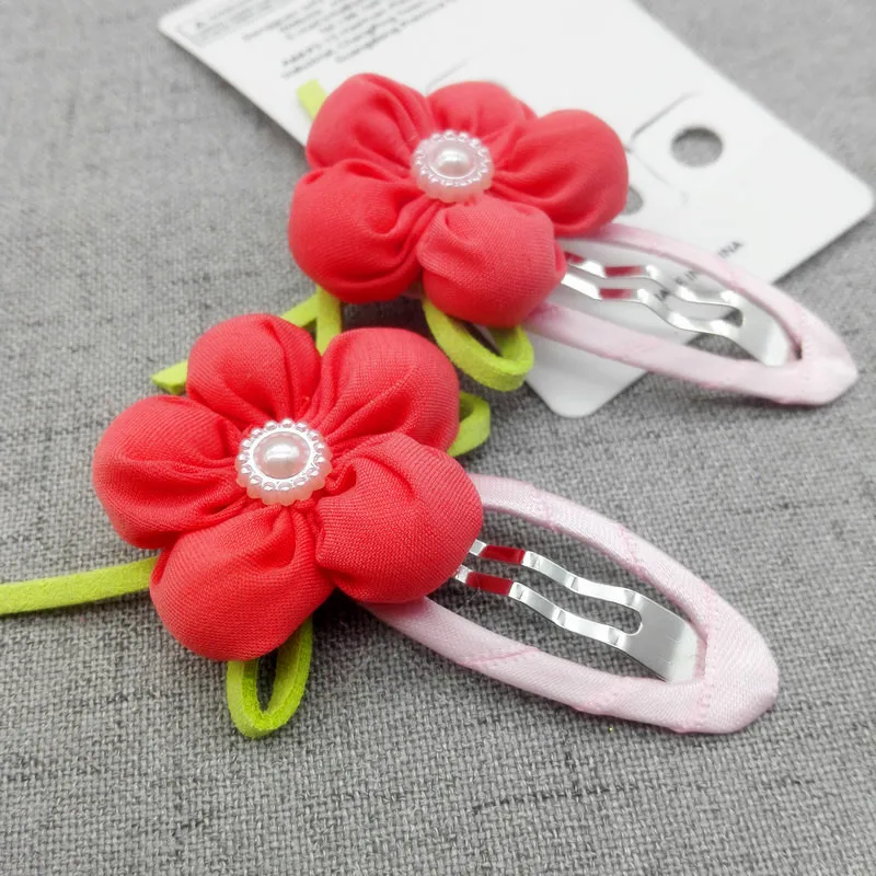 2 шт. заколки для волос с цветами и жемчужинами девочек аксессуары детей