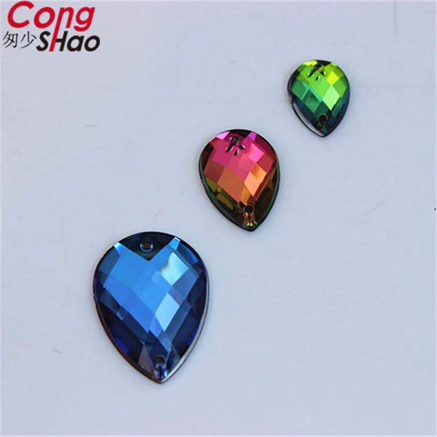 Камни и кристаллы цвета радуги Cong Shao 50/100 шт. акриловые стразы с плоским