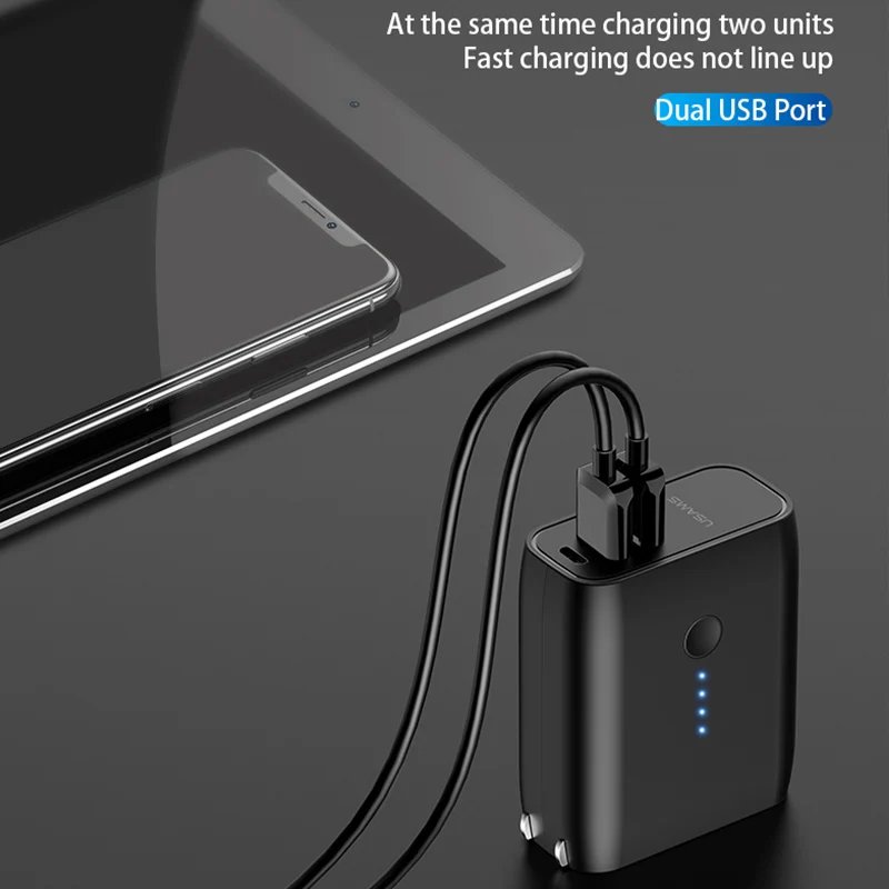 5000 mah Power Bank USB Charger USAMS full charge Auto Off PowerBank Universal 5000mah Dual External Battery plug | Мобильные