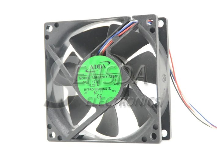 Для ADDA AD0812HX A7BGL DC 12V 0.20A Вентилятор охлаждения сервер квадратный вентилятор 80x80x25