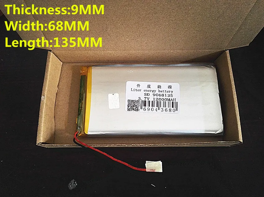 Литий полимерный аккумулятор с платой для планшетных ПК размер 9068135 3 7 в 12000 мАч