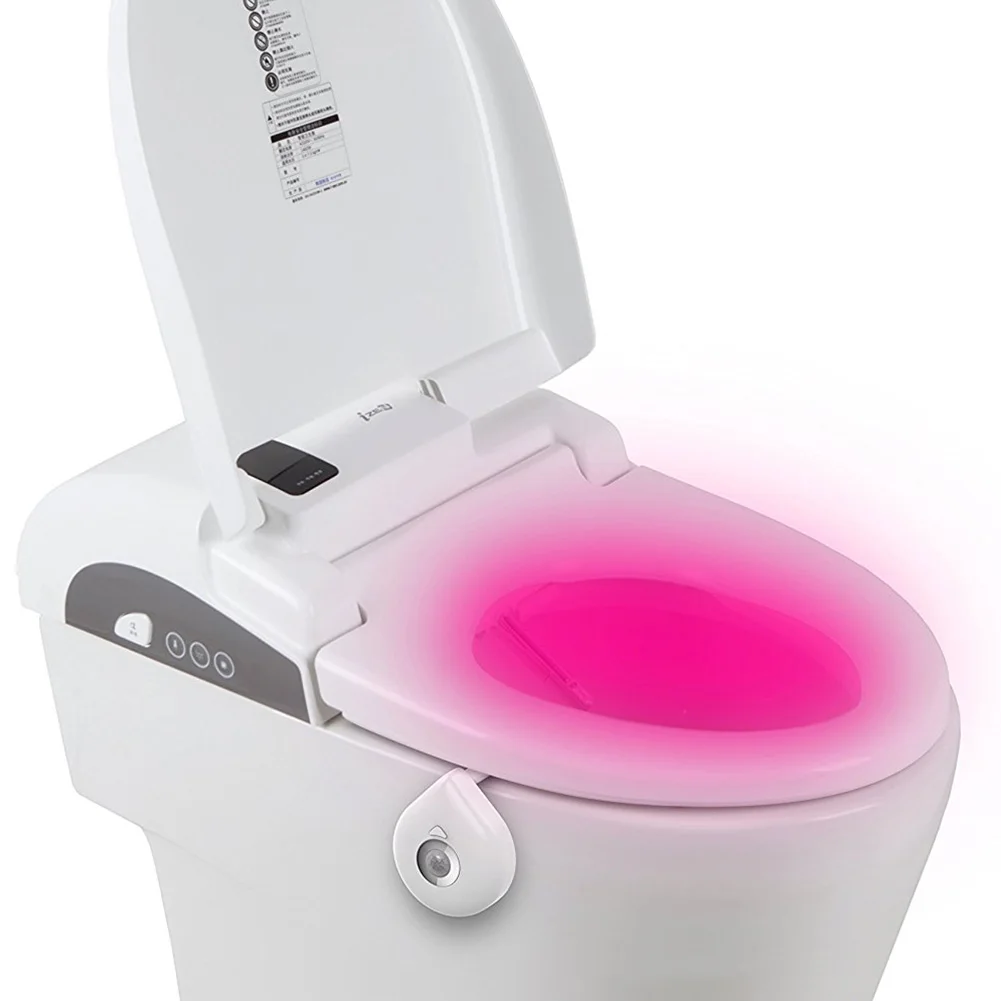 Светодиодный ночник для унитаза 16 цветов RGB датчик движения лампа сиденья лампы