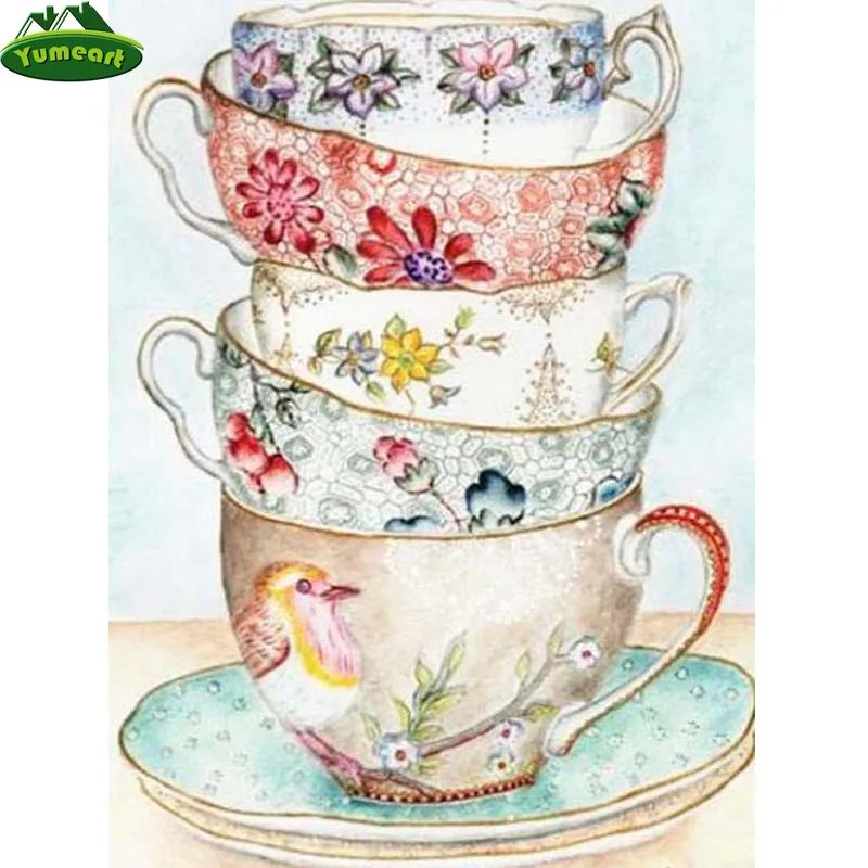 YUMEART ремесла алмазов Картины чашки кристалл бриллиантовой вышивки мозаика