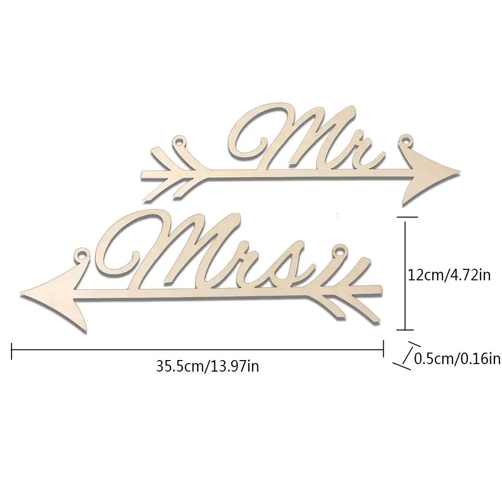 2019 1 пара Mr & Mrs Arrow Signs стула для свадебной вечеринки декорация фотосъемки