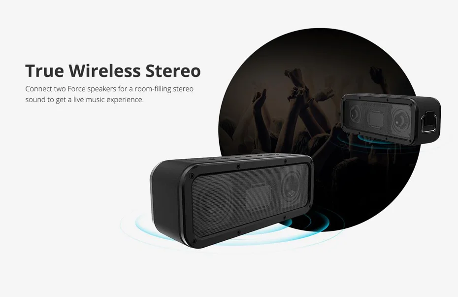 Tronsmart Force Bluetooth 5,0 динамик IPX7 водонепроницаемый 40 Вт Музыка объемный открытый портативный динамик 15 ч воспроизведение сабвуфер NFC