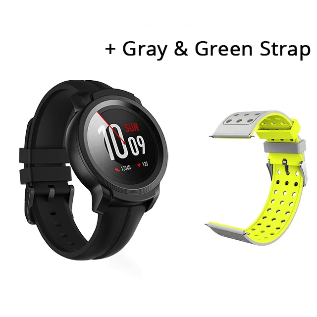 E2 add gray strap Подарок ремешок Ticwatch E2 Смарт часы Bluetooth gps часы для мужчин носить OS Google 5ATM водонепроницаемый фитнес трекер спортивные наручные часы - Цвет: E2 add gray strap