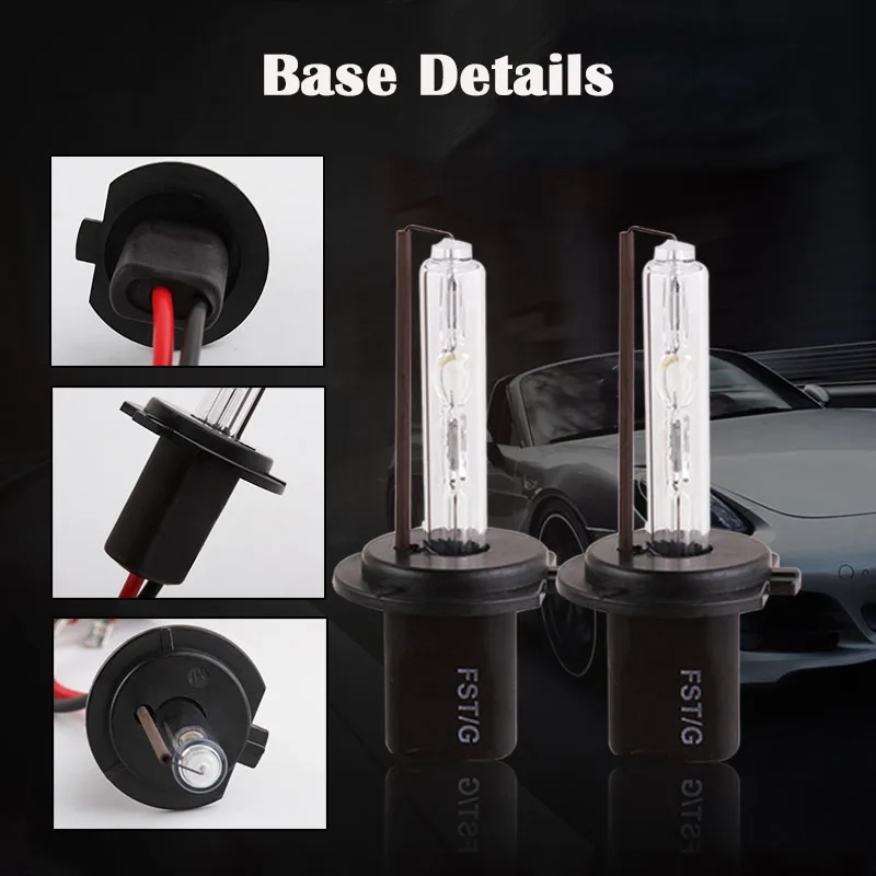 2 шт. комплект ксенона H7 55 W 12 V Автомобильные фары 3000 K 4300 K 5000 K 6000 K 8000 K 10000 K Автомобильный Ксенон налобный фонарь