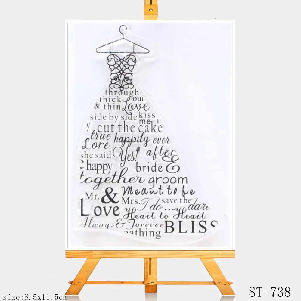 

AZSG Fashion letter skirt Clear Stamps/Silicone Transparent Seals for DIY scrapbooking Card Making 8.5*11.5cm