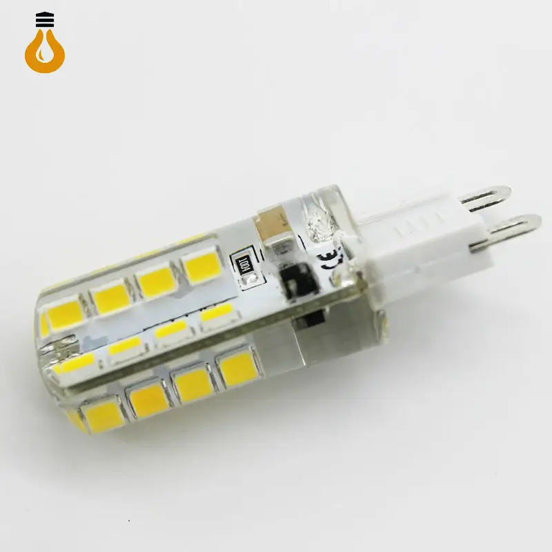 1 шт. Мини G9 9 Вт 12 Светодиодная лампа 3014 SMD AC 200 в 240 В Sillcone body LED кукурузная 64