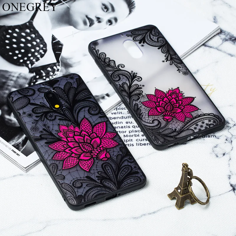 Мягкий чехол-накладка из ТПУ с цветочным рисунком розы + PC для Nokia 3 6 8 Nokia8 Girly Phone