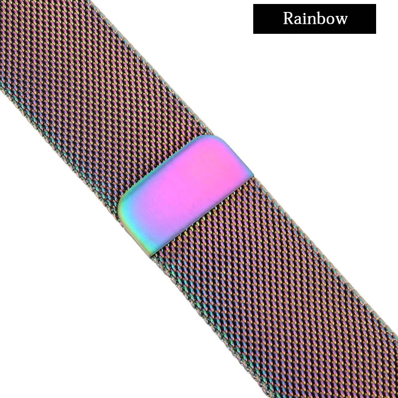 Ремешок MAIKES Milanese Loop для Apple Watch, 44 мм, 40 мм, ремешок для Apple Watch, серия 4, 3, 2, 1, ремешок iwatch из нержавеющей стали, 42 мм, 38 мм - Цвет ремешка: Rainbow