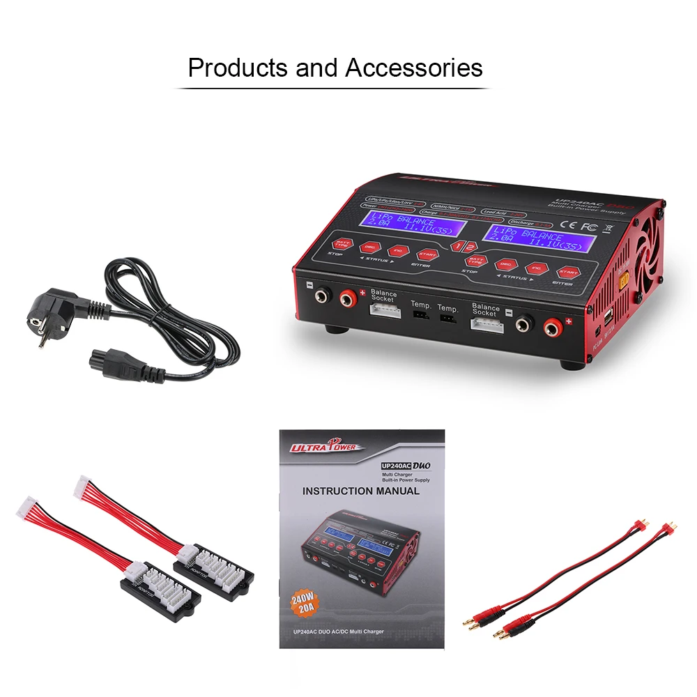 Оригинальное зарядное устройство ультра мощности UP240AC DUO 240 Вт 2 в 1 LiPo NIMH NiCd Battery RC