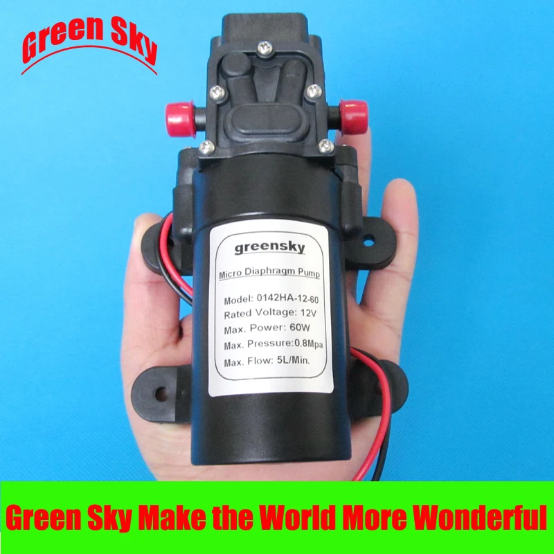 Обратный клапан высокого давления водяной насос 116PSI 5 л/мин 60 Вт 12 В постоянного