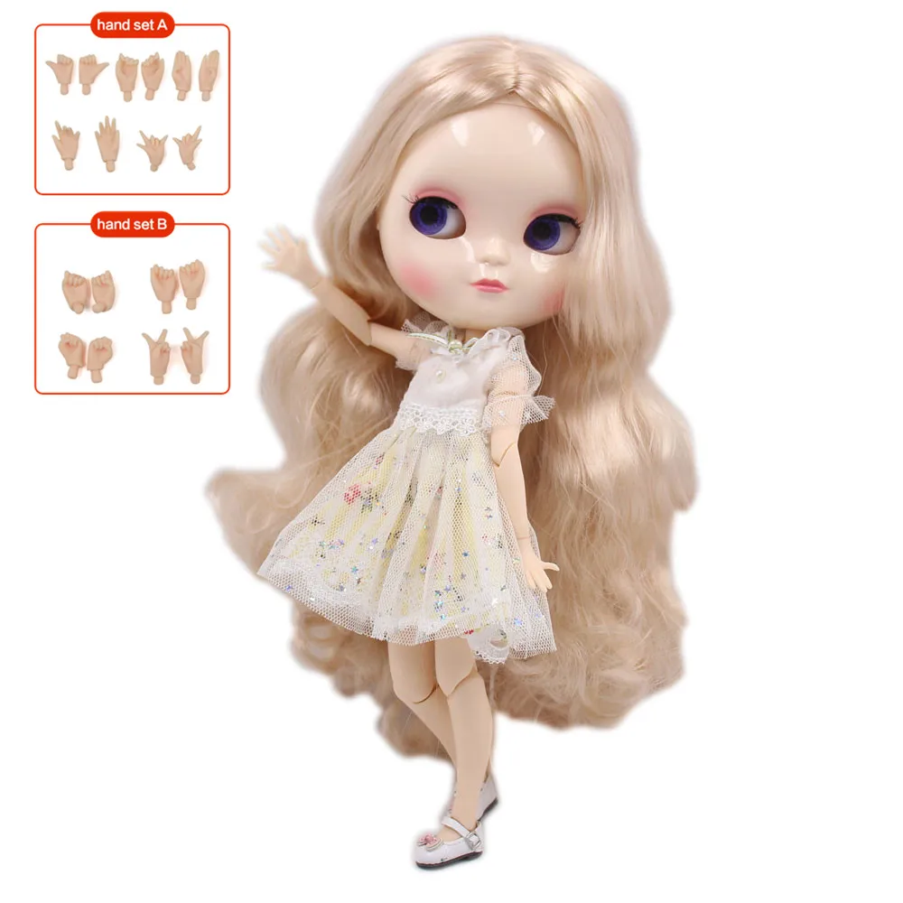 Милая кукла ICY 1/6 с шарнирным телом высотой 30 см желто коричневые длинные кудрявые