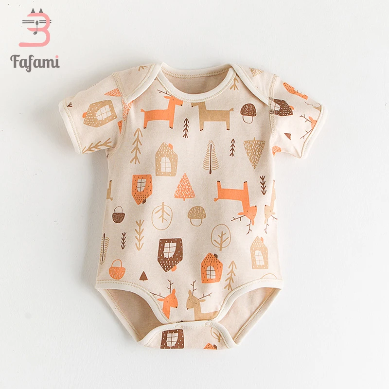 

Baby Bodysuit for newborn baby girl clothes boy Organic Tiny Cottons Cute Print bodysuits lucky child baby clothing jumpsuit