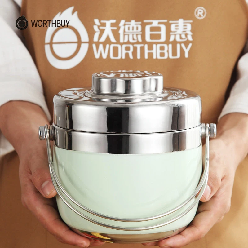 WORTHBUY вакуумный термо ланч бокс 304 нержавеющая сталь бенто коробка портативный