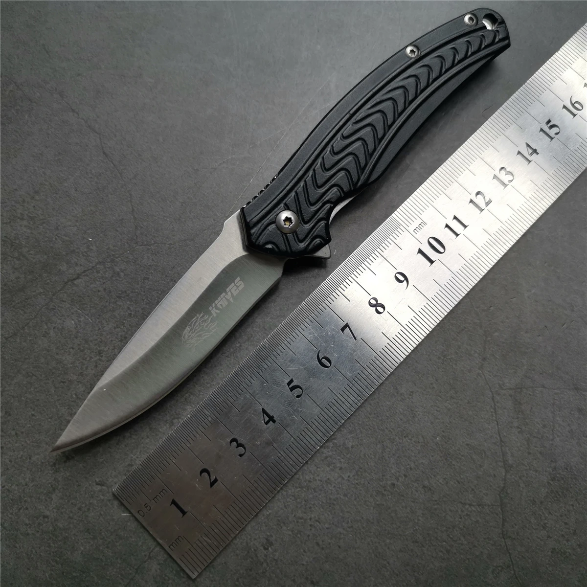 7 &quotручной работы кемпинг складной тактический нож 5CR15/алюминий сталь Охота