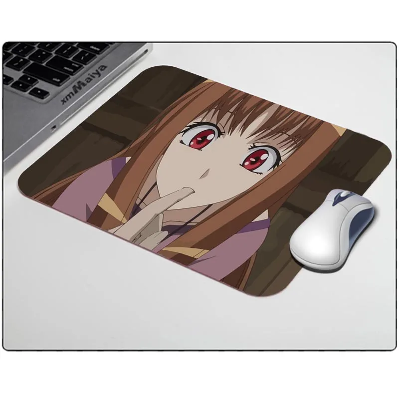 Игровой прямоугольник Spice And Wolf Horo Ii силиконовый износостойкий коврик для мыши 180*220 мм 200*250 мм или 250*290 мм - Цвет: 18x22cm