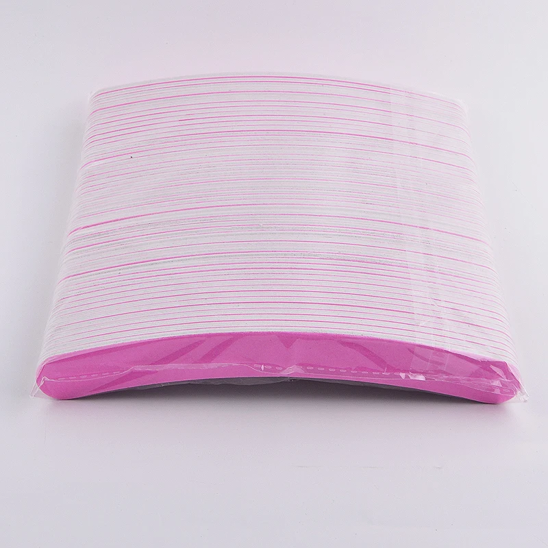 Пилки для ногтей 5 шт./лот шлифовальные буферные инструменты розовый полумесяц