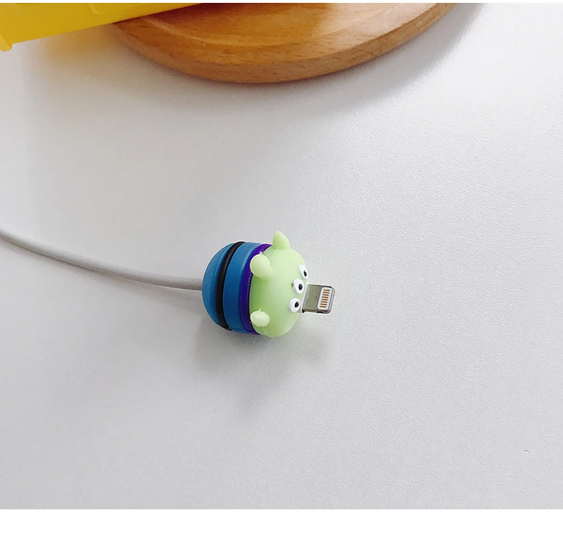 Милый кабель аксессуар кабель животное укусы мультфильм USB зарядное устройство кабель для передачи данных Шнур протектор для iphone 8 7 6 USB кабель защиты
