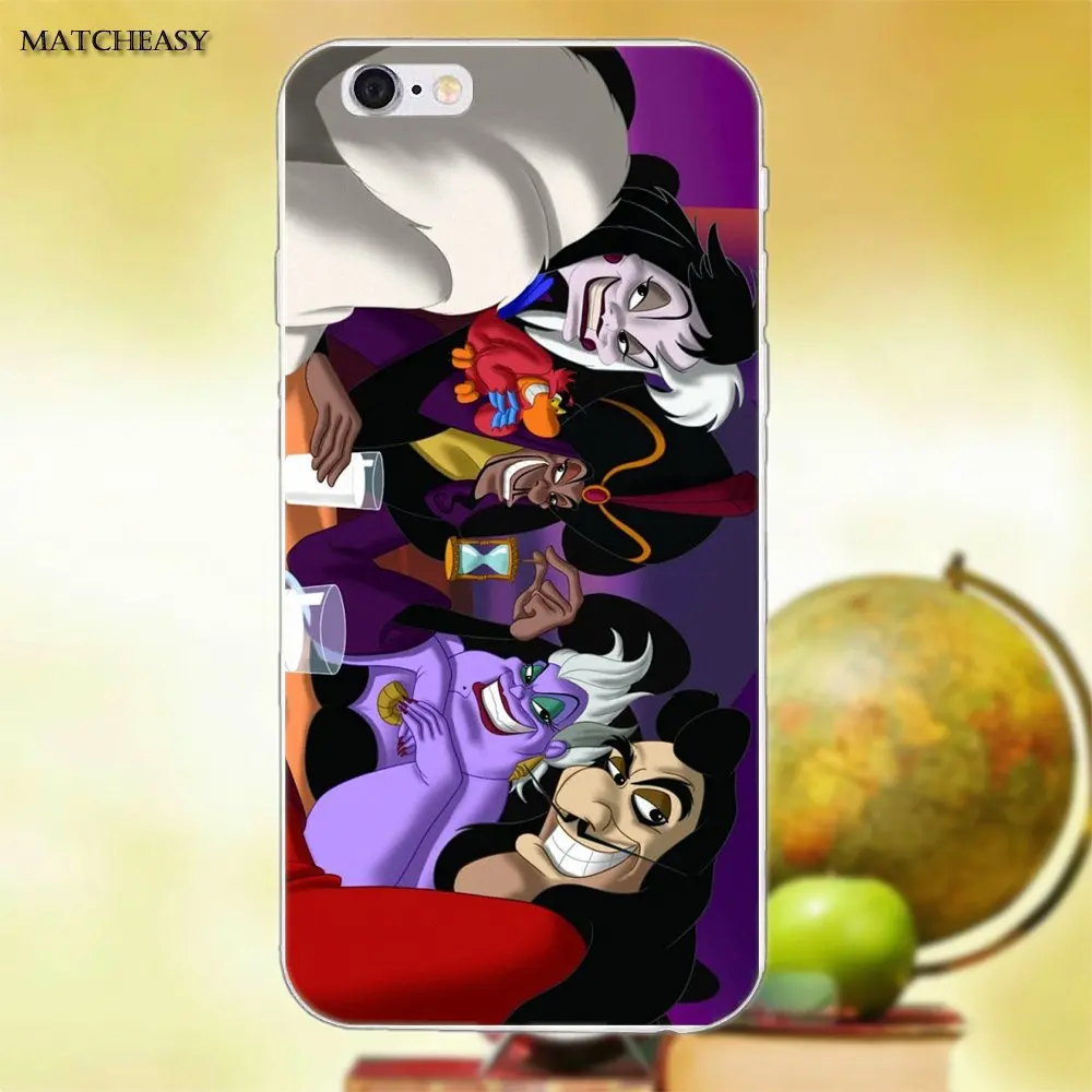 Soft TPU Cases Covers Disny Villains For Apple iPhone X XS Max XR 4 4S 5 5C SE 6 6S 7 8 Plus | Мобильные телефоны и