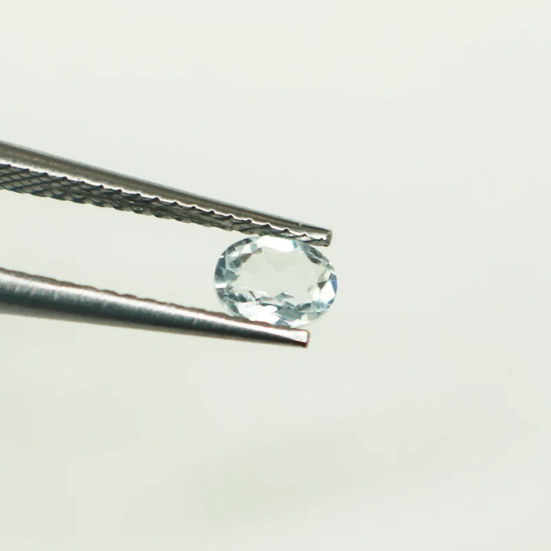 

OneRain 50 PCS/ Set Natural 4 * 5 MM Oval Cut White Topaz Loose Gemstone DIY Stones Decoration Jewelry Wholesale Lots Bulk