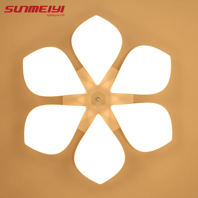 Белый плафон акриловый светодиодный потолочный светильник с цветочным узором