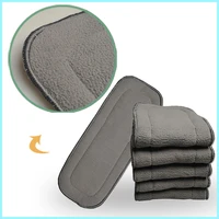 wholesale price 200pcs bamboo charcoal inserts reusable liners for pocket cloth diapers absrobent pads 5 layers day and night