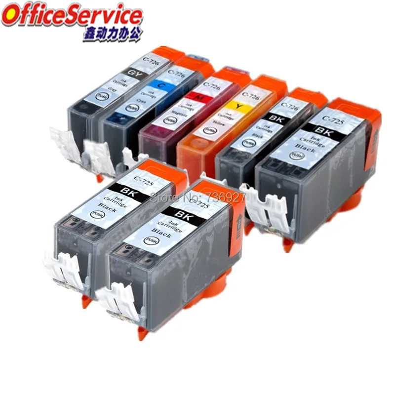 

8X Compatible ink Cartridge PGI 725 CLI 726 PGI725 PGI-725 For Canon MG5170 IX6560 MG6170 MG6270 MG8170 MG8270 inkjet printer