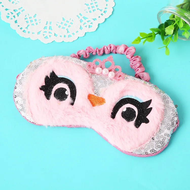 eyes care tool plush penguin eyes Sleep Mask Eye Shade Portable Travel Eyepatch Breathable Rest Blindfold Eye Cover