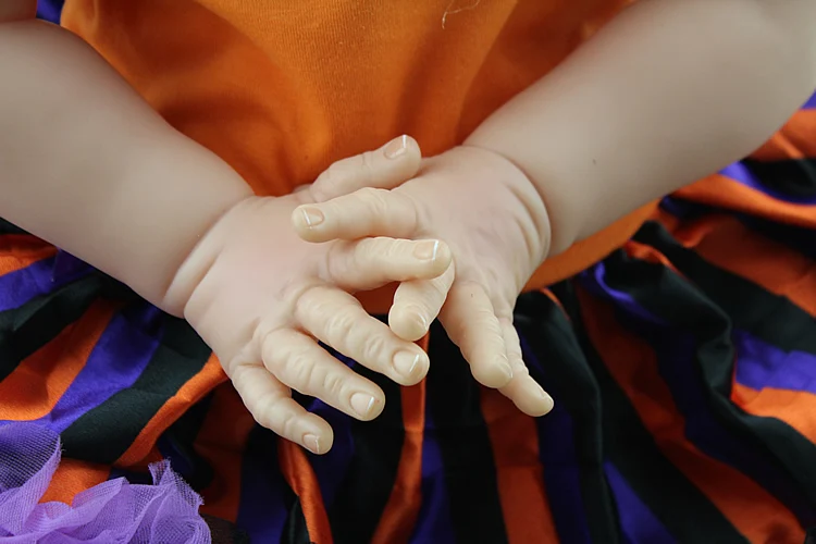 Кукла реборн с длинными волосами и голубыми глазами Реалистичная виниловая