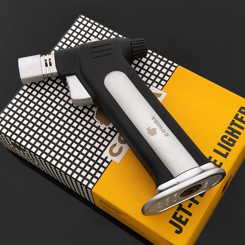 COHIBA выделенная сигарета Jet факел Черный ветрозащитный многоразовый газовый