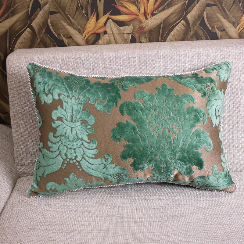 Прямая поставка роскошное флокированное бархатное покрытие для подушки